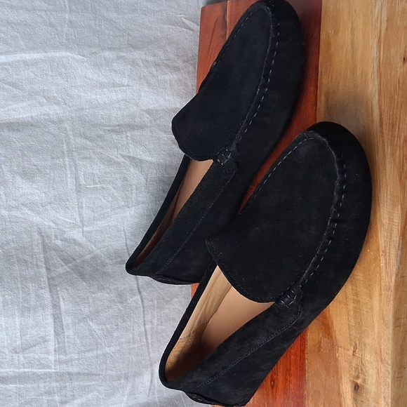 Quince 100% Suede Driver Loafer Black Size 10 - Picture 3 of 8